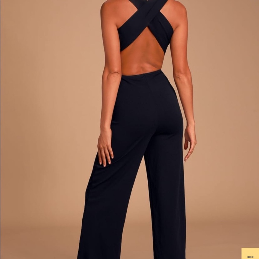 Lulus Thinking Out Loud Black Jumpsuit